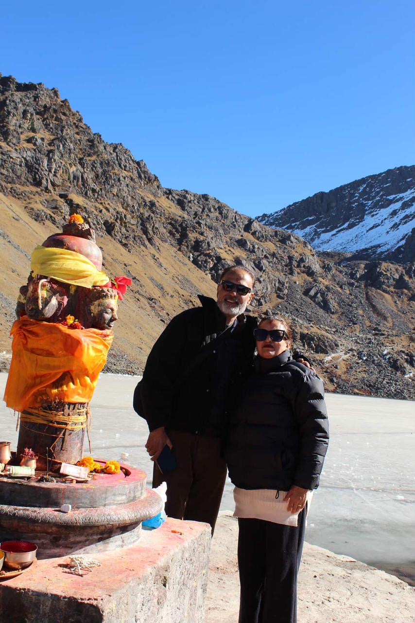 Clients at a mountain shrine